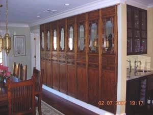Chinese Antique Screens used as Decorative Wall in the dining room