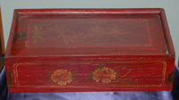 Chinese Antique Red Lacquer Box donated for the Maine Music Society Garden Tour Raffle